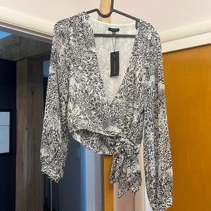 Dynamite leopard print blouse new with tags